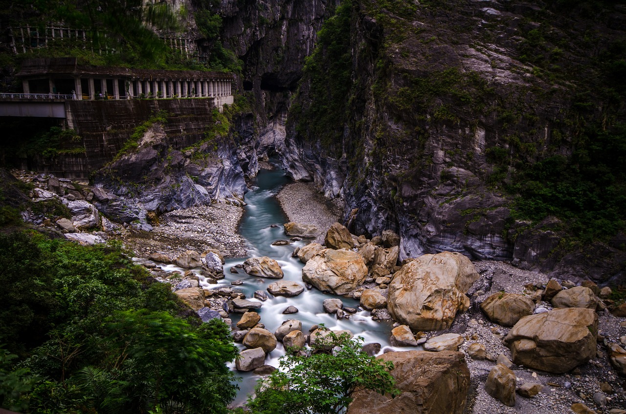 Taroko national park, waterfall, Taiwan